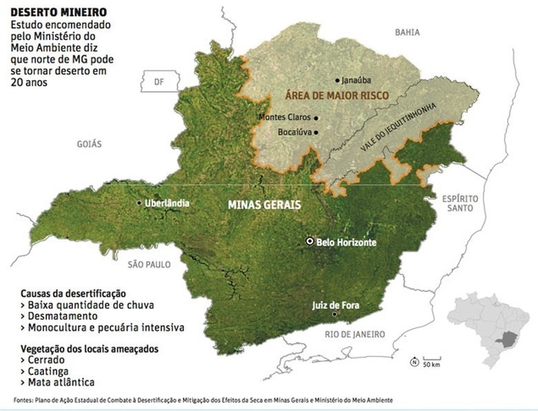 “Em vinte anos, um terço de Minas pode virar deserto”